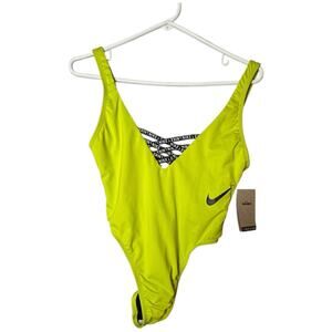 Nike  Fashionable Swimming Icon Sneakerini U Back One Piece Swimsuit Sz M NWT